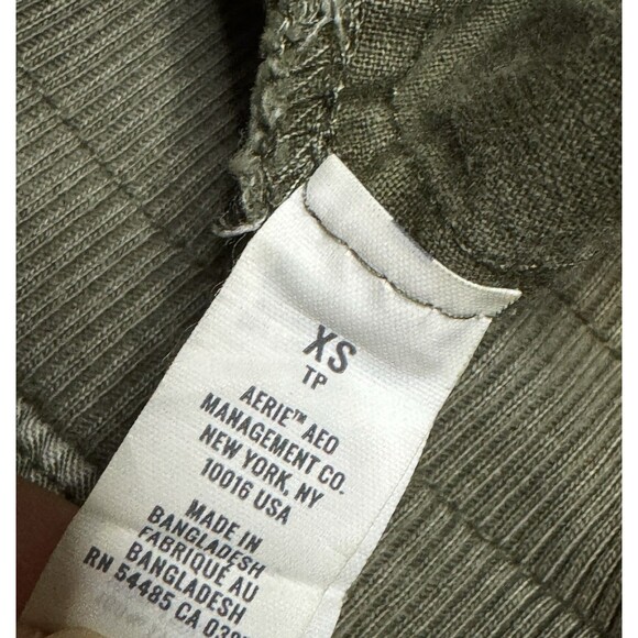 Aerie Women’s Olive Green Sz XS  Joggers Cropped Mid Rise 100% Lyocell Pants - Picture 4 of 5